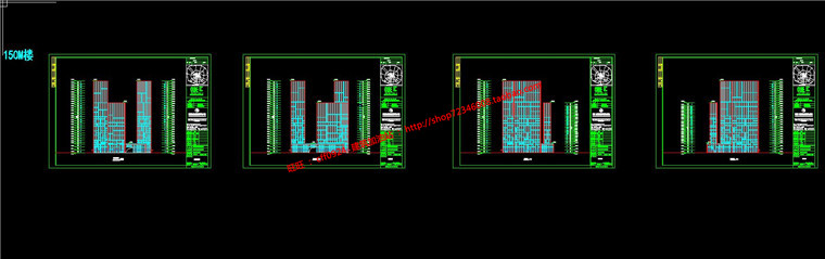 NO01880高层现代风格办公写字楼大厦cad总图平立剖ppt效果图-71