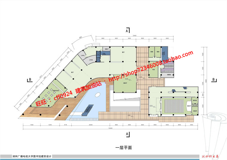 NO01277现代图书馆建筑方案设计多层教育建筑cad图纸效果图s...-17