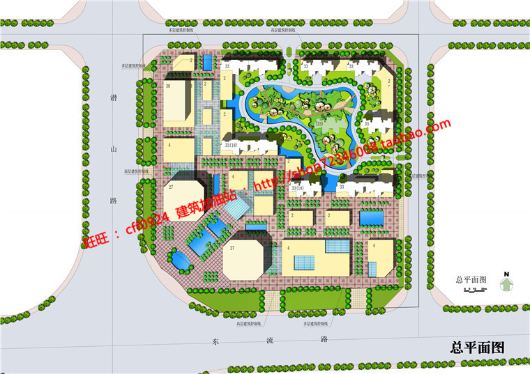 NO01873小区规划居住区住宅和商业为一体的cad总图及方案文本-17