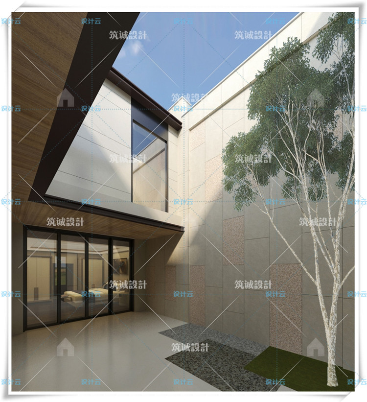 TU00040别墅全套SU+效果图+CAD施工图/新中式设计建筑居住宅...-5
