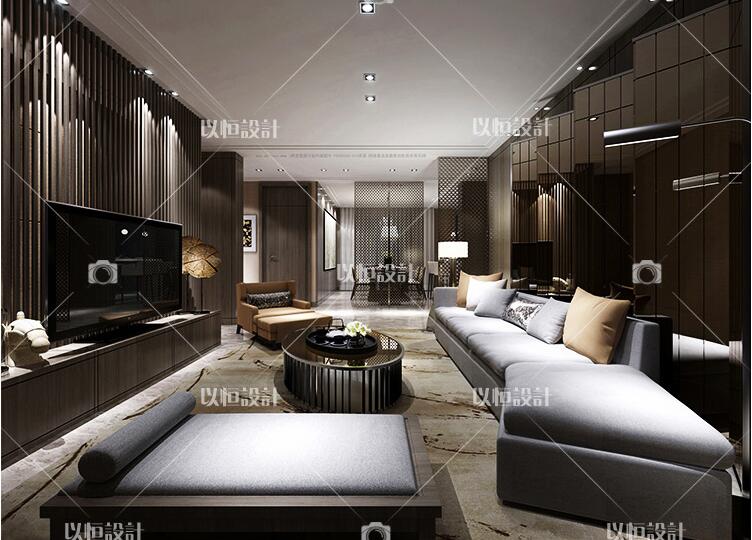 YH01746别墅住宅样板房小户型 设计方案效果带CAD施工图-7