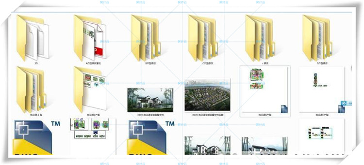 TU00100中式风格类独栋双拼别墅建筑设计CAD+3D模型+高清效果图-1