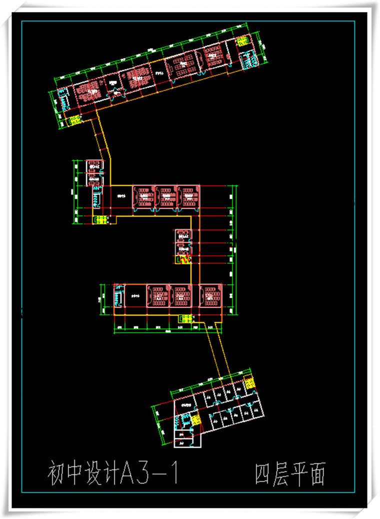 JZ256三林三所公建学校小学cad平立总图+su模型+cad图纸+效果图-27