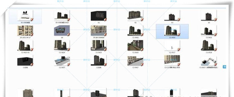 TU00103欧式高层住宅、多层住宅欧式建筑设计和CAD+SU模型-4