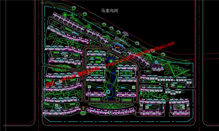 NO01127中式小区规划多层建筑方案设计cad总图su模型-3