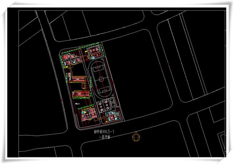 JZ256三林三所公建学校小学cad平立总图+su模型+cad图纸+效果图-16