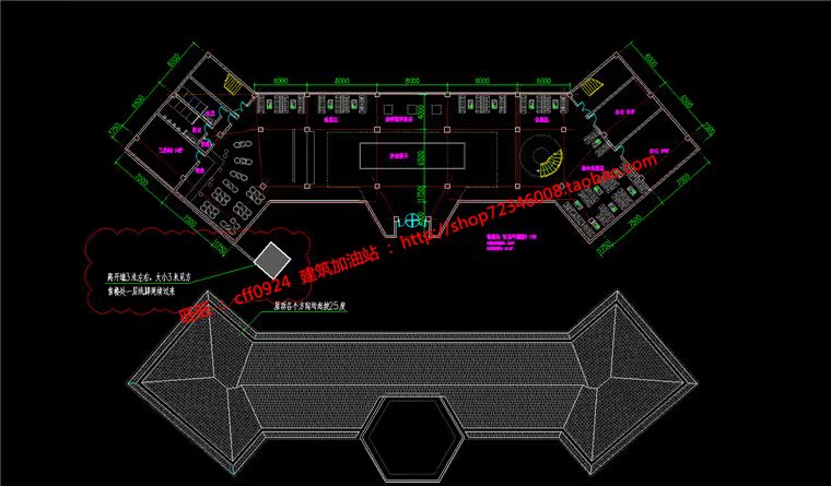 NO00147售楼处会所建筑方案设计su模型+cad图纸+效果图-15