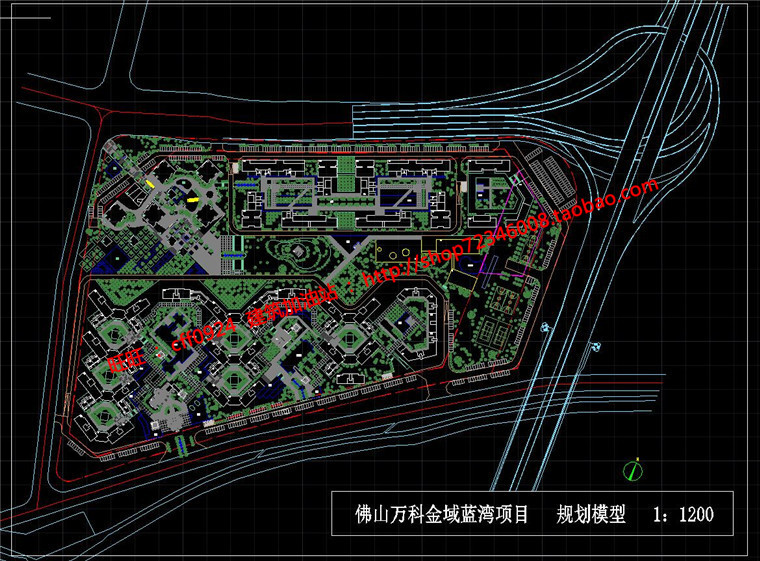 NO01219小区规划项目中标方案设计cad总图户型3dmax模型效果图-18