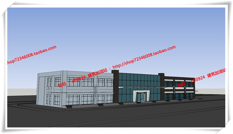 JZ097山东临沂公建餐厅饭店cad平面立面总图+su+效果图+3Dmax-6