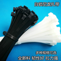 Self-locking nylon cable tie 5*250mm fixed plastic cable tie Wire harness Cable tie 250 packs black and white