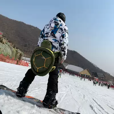Cartoon parent-child turtle anti-drop hip knee pads adult children men and women skating ski single and double board protective gear