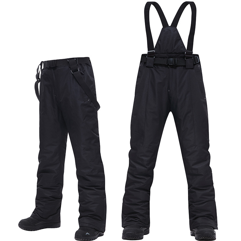 Ski pants men's foreign trade veneer double board waterproof warm thickened loose large size windproof outdoor winter holding baby bag ski pants