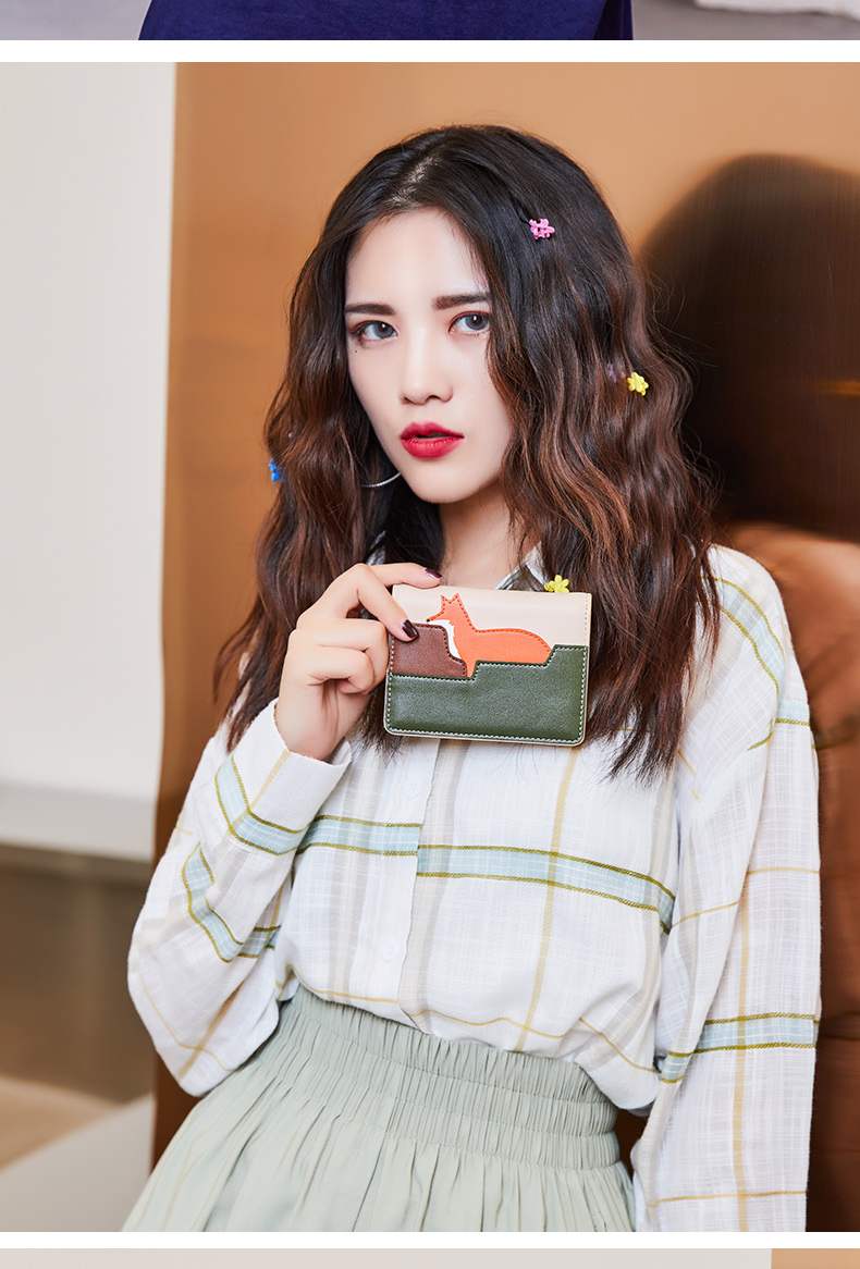 Ví nhỏ nữ đoạn ngắn Phiên bản tiếng Hàn của ví sinh viên dễ thương ví thời trang hit màu nữ gói thẻ ví siêu mỏng - Ví tiền ví coach nam