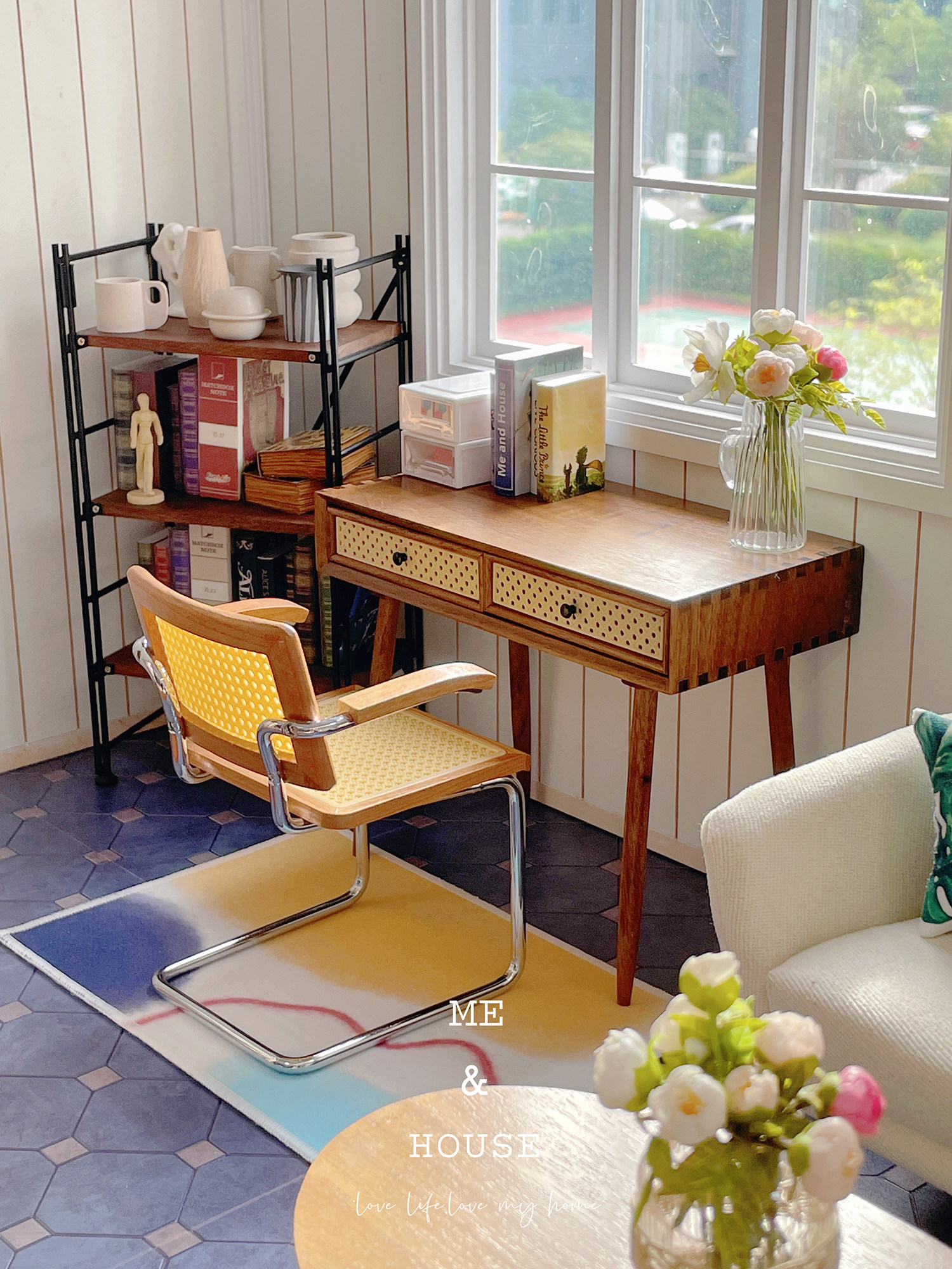 bjd场景道具娃屋 悬臂坐椅/弯管椅 6分娃屋家俱迷你微缩模型玩具