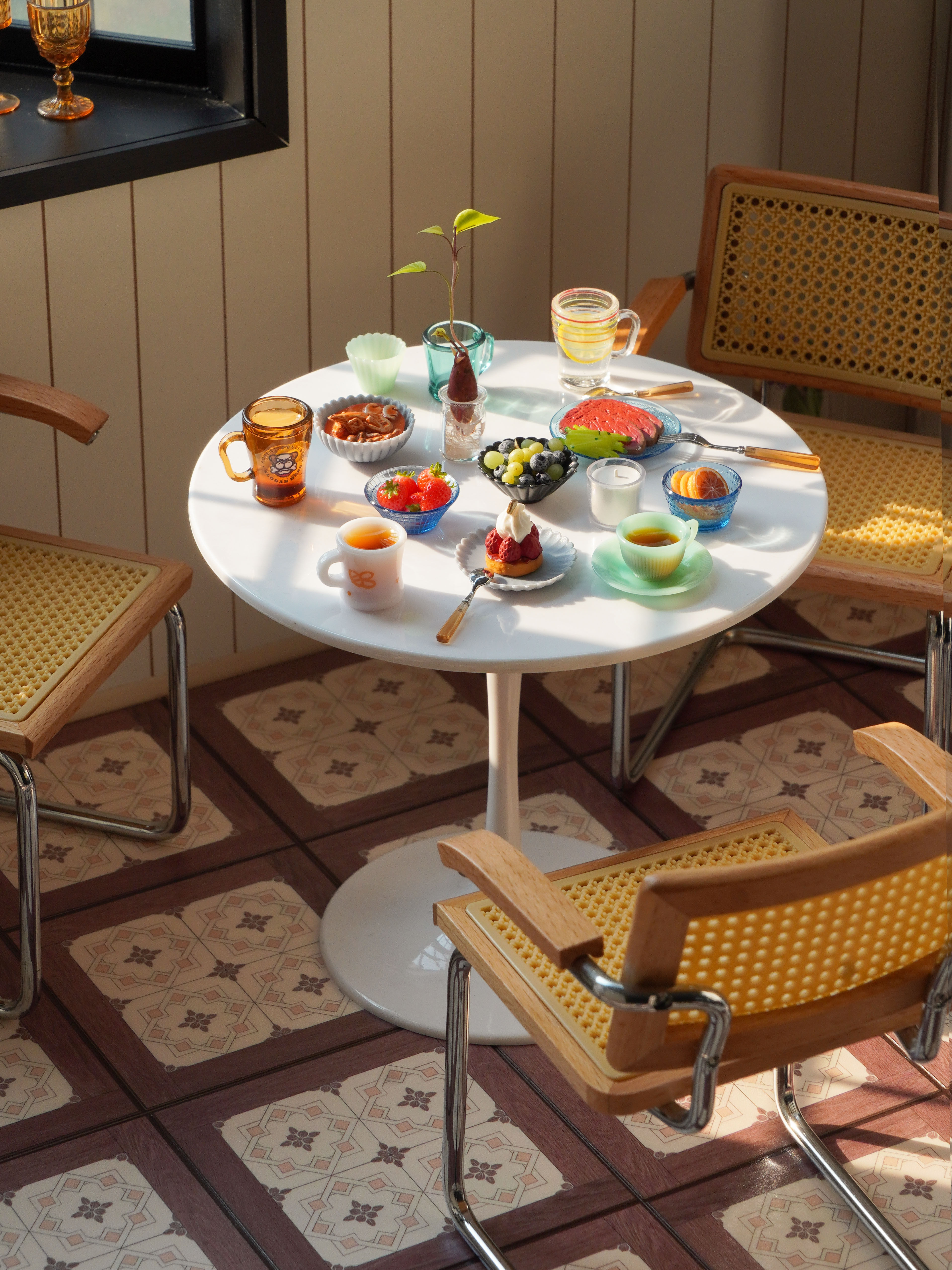 bjd场景道具娃屋 悬臂坐椅/弯管椅 6分娃屋家俱迷你微缩模型玩具