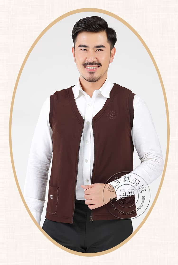 Apo home 2018 nam mới 100% áo vest lụa cotton mùa đông lụa lót ấm thời trang nam