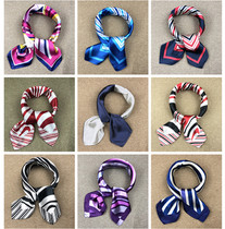 Autumn and winter bank hotel work frock wild fashion Korean version silk scarf stewardess professional small square towel Silk scarf woman