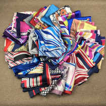 New Korean little silk scarves women 100 hitch Decorative Occupation Scarves Thin sections Scarlet Scarves Spring Autumn Summer Striped Fashion