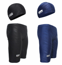 Konya swimming trunks Mens five-point trousers Quick-drying swimsuit Racing sports plus size swimsuit Adult with swimming cap