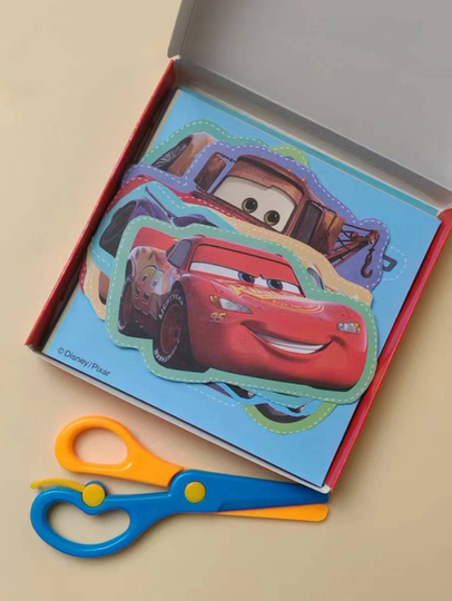 McQueen Lightning Paper Cutting Children's Handmade Kindergarten 3-6 years old 4 baby introductory fun car transportation paper cutting