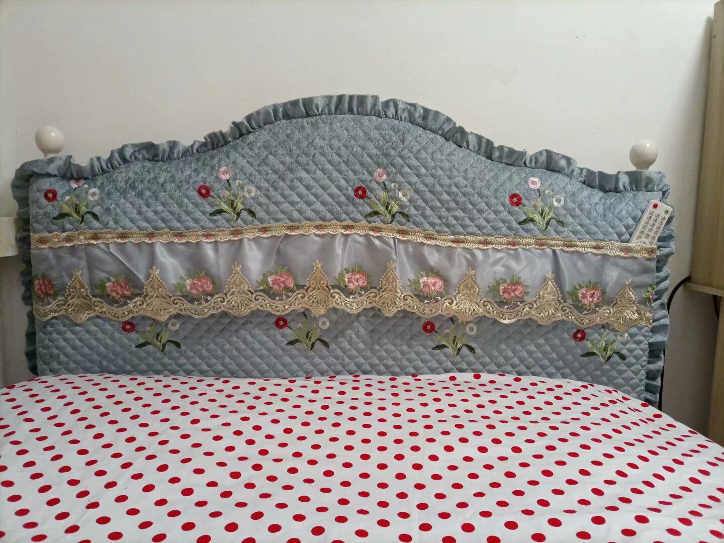 Bedside cover universal curved cover half-circle custom-made all-inclusive dust-proof European-style quilted protective sleeve elastic bedside cover