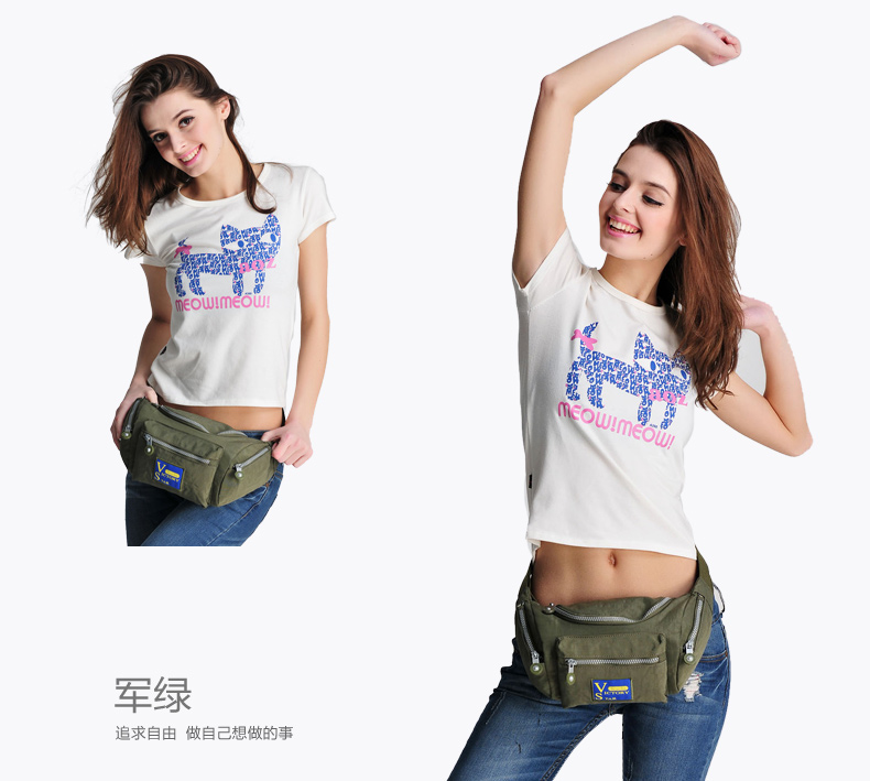 Thắt lưng nữ đa chức năng công suất lớn nylon chống thấm nước Oxford du lịch ngoài trời du lịch giải trí cưỡi túi đeo chéo nam - Túi 	túi đeo hông bán hàng