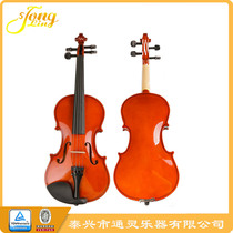  Psychic solid wood bright light violin popularization handmade violin with piano box bow musical instrument 4 4 more preferential manufacturers