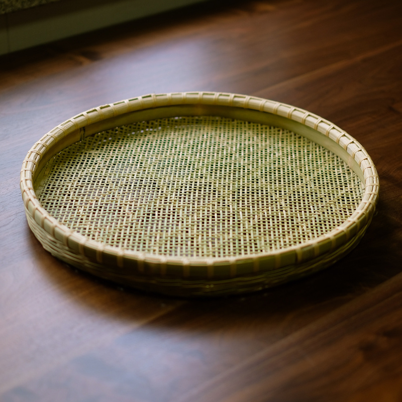 High-Quality Handmade Bamboo Sieve, Bamboo Dustpan, Bamboo Tray with or Without Holes, Rice Sieve, Drying Tray for Dried Goods