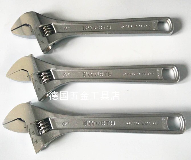 German WURTH Tools WURTH adjustable wrench 71522108 71522110 71522112