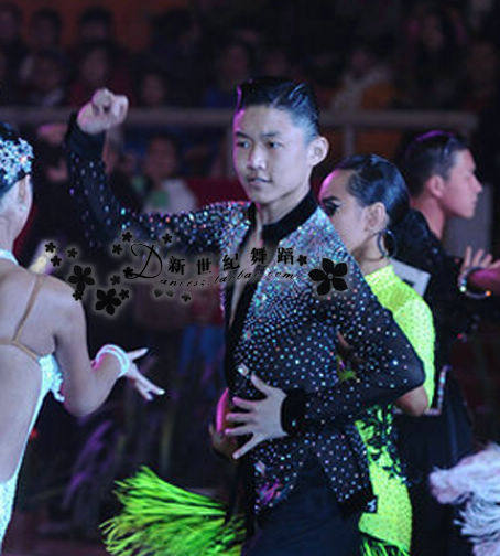 New century Latin dance performance Clothing Latin dance Latin dance dress full of men's clothing 