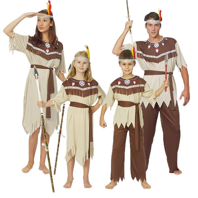 Wild Man Costume Indian Parent-Child Performance Costume Halloween Cosplay Adult Indigenous Primitive African Clothing Wild Man Costume Indian Parent-Child Performance Costume Halloween Cosplay Adult Indigenous Primitive African Clothing