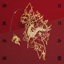 byearls white night original design national wind god deer metal bookmark gift box day moon cosmic ventron gift companion gift