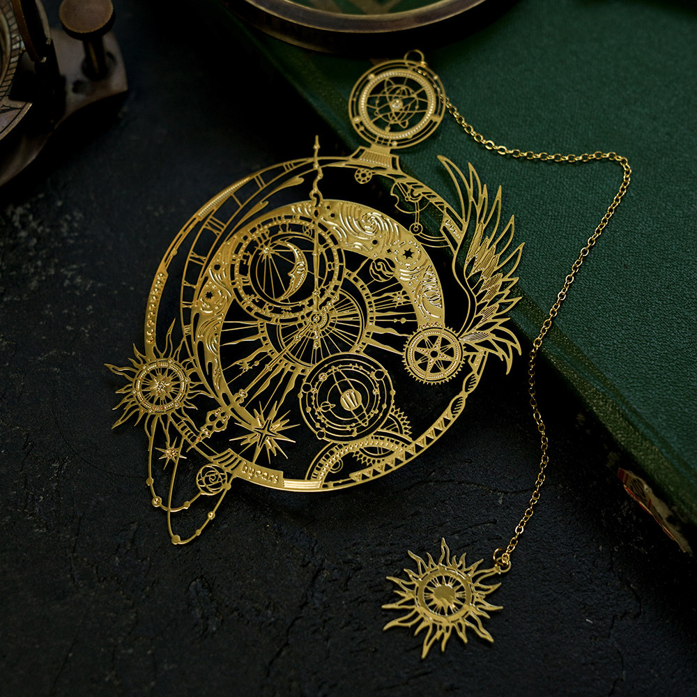 byears White Night Original Timeless Metal Hollowed-Out Bookmark Creative Universe Starry Sky Artistic Birthday Gift