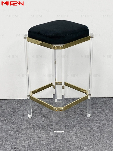 Современная акриловая подставка для ног из нержавеющей стали из оргстекла