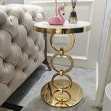 Высококачественный круглый металлический мраморный диван из нержавеющей стали