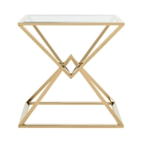 Современный минималистичный квадратный стеклянный диван из нержавеющей стали