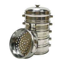 Stainless steel steamer size specification steamer multi-layer steamer Cage breakfast snack hole steamed dumpling steamed dumplings all steel thickened