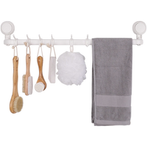 (Recommended live) Towel rack free punch toilet towel rod hook bathroom with spacealuminum