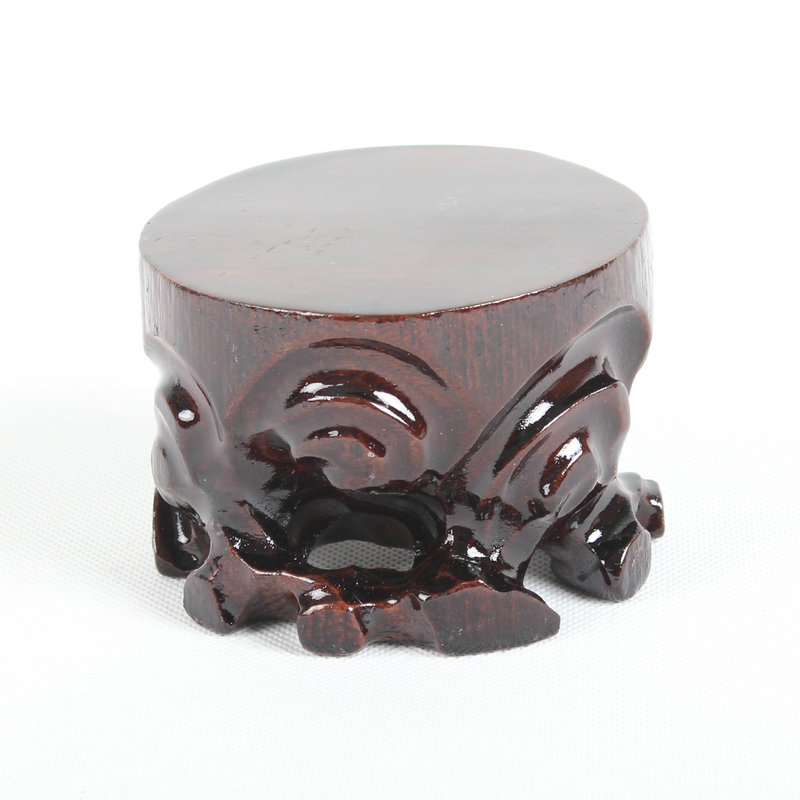 HaoLinXuan tea base wooden carved floret bottle seat decorative furnishing articles base