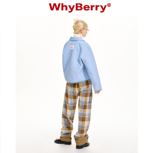 WhyBerry22AW 'Air Soda' Thin Cotton Lined Padded Jacket Women's Lazy Retro Cotton Clothes