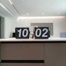 European-style clocks Retro mechanical automatic page-turning clock Living room creative clock Large desk clock wall clock personalized clock