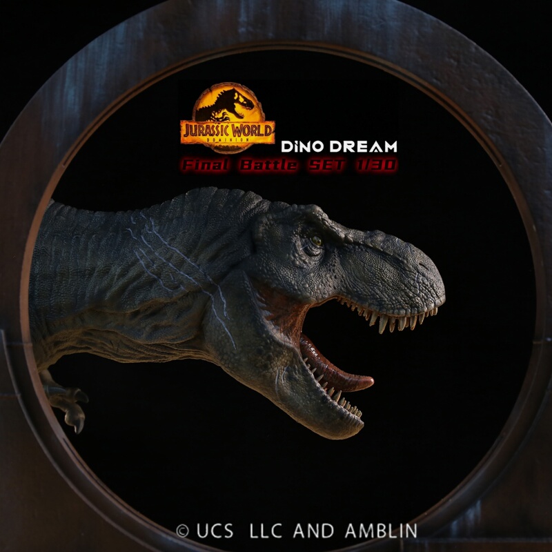 Dinodream Jurassic World Dark Night Tyrannosaurus Rex Dinosaur Figure Statue Scene Model Pvc Ornament Collection