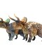 Hao Longgu Big-Nosed Triceratops Pachycephalosaurus Jurassic Dinosaur Animal Model Ornament Toy Gift Collection 1/35