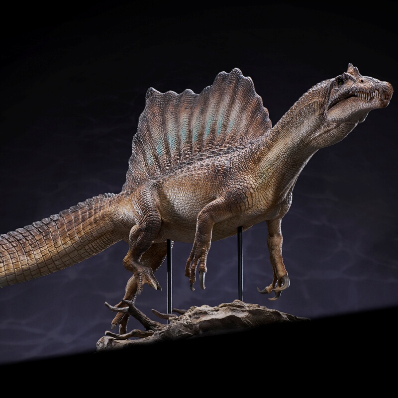 Authentic Original Wanlongtang Egyptian Spinosaurus Jurassic Dinosaur Model Figurine Statue Rock Layer Record Series 1/35