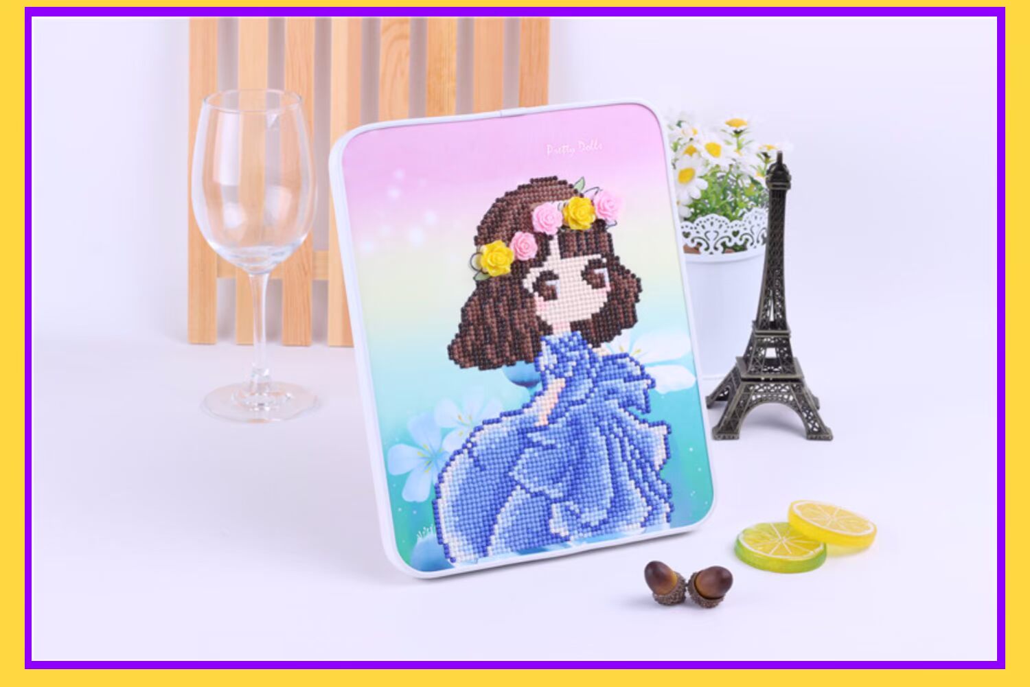 Trẻ em 5D kim cương vẽ tranh mẫu giáo trẻ em handmade tự làm sản xuất vật liệu gói dán đồ chơi cô gái - Handmade / Creative DIY đồ dùng đồ chơi tự làm của giáo viên mầm non