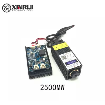 Measured 2500MW laser module 2 5W high power 445nm blue light engraving machine accessories 12vttl pmw