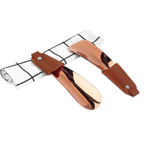 New products listed cross-mirror e-commerce leather shoehorn gold shoehorn shoehorn leather shoehorn factory direct sales