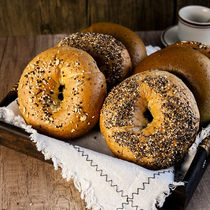 Pool fitness bagel bread whole wheat satiated meal natural nutrition coarse grain Net red snacks breakfast food European bag