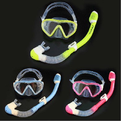 Snorkeling Tripel TOPIS Children full dry type Straw Anti-Fog Diving Mirror Two Sets Swimming Snorkeling Equipment