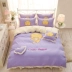 Phiên bản Hàn Quốc của phim hoạt hình Hello Kitty bộ đồ giường cotton cotton bốn mảnh Bộ đồ giường bốn mảnh